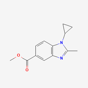 molecular formula C13H14N2O2 B1492506 Methyl 1-cyclopropyl-2-methyl-1,3-benzodiazole-5-carboxylate CAS No. 1414029-22-3