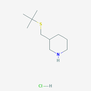 molecular formula C10H22ClNS B1492507 3-[(Tert-butylsulfanyl)methyl]piperidine hydrochloride CAS No. 1864063-85-3