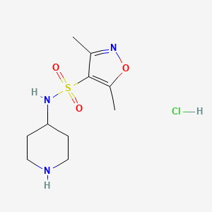 3,5-dimethyl-N-piperidin-4-ylisoxazole-4-sulfonamide hydrochloride