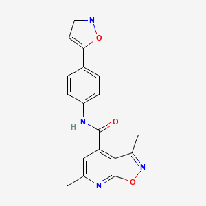 3,6-dimethyl-N-[4-(1,2-oxazol-5-yl)phenyl][1,2]oxazolo[5,4-b]pyridine-4-carboxamide