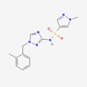 1-methyl-N-[1-(2-methylbenzyl)-1H-1,2,4-triazol-3-yl]-1H-pyrazole-4-sulfonamide