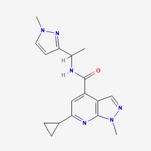 6-cyclopropyl-1-methyl-N-[1-(1-methyl-1H-pyrazol-3-yl)ethyl]-1H-pyrazolo[3,4-b]pyridine-4-carboxamide