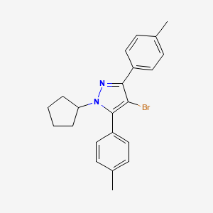 4-bromo-1-cyclopentyl-3,5-bis(4-methylphenyl)-1H-pyrazole