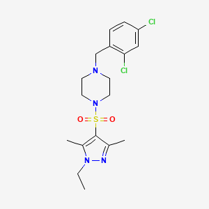 1-(2,4-dichlorobenzyl)-4-[(1-ethyl-3,5-dimethyl-1H-pyrazol-4-yl)sulfonyl]piperazine