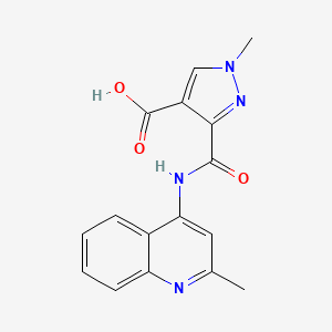 1-methyl-3-[(2-methylquinolin-4-yl)carbamoyl]-1H-pyrazole-4-carboxylic acid