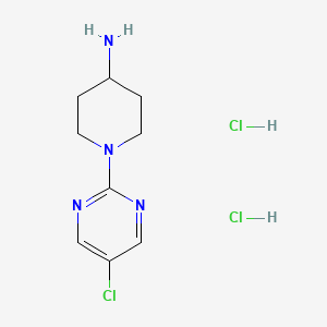 molecular formula C9H15Cl3N4 B1492520 1-(5-氯嘧啶-2-基)哌啶-4-胺二盐酸盐 CAS No. 2098119-62-9
