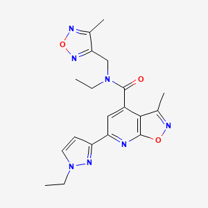 N-ethyl-6-(1-ethyl-1H-pyrazol-3-yl)-3-methyl-N-[(4-methyl-1,2,5-oxadiazol-3-yl)methyl][1,2]oxazolo[5,4-b]pyridine-4-carboxamide