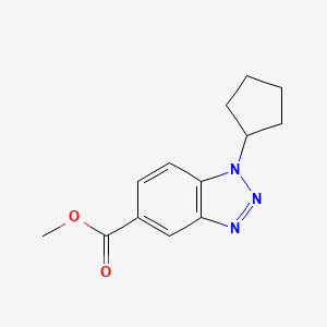 molecular formula C13H15N3O2 B1492521 1-环戊基-1,2,3-苯并三唑-5-甲酸甲酯 CAS No. 1400645-30-8
