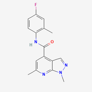 N-(4-fluoro-2-methylphenyl)-1,6-dimethyl-1H-pyrazolo[3,4-b]pyridine-4-carboxamide