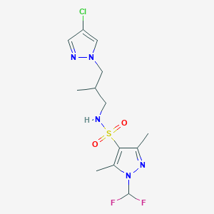 N-[3-(4-chloro-1H-pyrazol-1-yl)-2-methylpropyl]-1-(difluoromethyl)-3,5-dimethyl-1H-pyrazole-4-sulfonamide