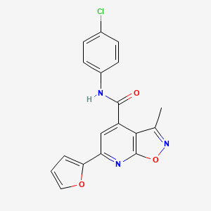 N-(4-chlorophenyl)-6-(furan-2-yl)-3-methyl[1,2]oxazolo[5,4-b]pyridine-4-carboxamide