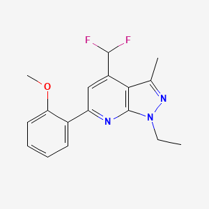 molecular formula C17H17F2N3O B14925260 4-(difluoromethyl)-1-ethyl-6-(2-methoxyphenyl)-3-methyl-1H-pyrazolo[3,4-b]pyridine 