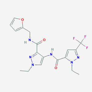 1-ethyl-4-({[1-ethyl-3-(trifluoromethyl)-1H-pyrazol-5-yl]carbonyl}amino)-N-(furan-2-ylmethyl)-1H-pyrazole-3-carboxamide