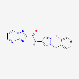 N-[1-(2-fluorobenzyl)-1H-pyrazol-4-yl][1,2,4]triazolo[1,5-a]pyrimidine-2-carboxamide