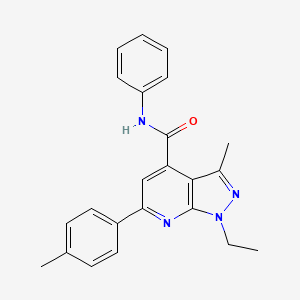 1-ethyl-3-methyl-6-(4-methylphenyl)-N-phenyl-1H-pyrazolo[3,4-b]pyridine-4-carboxamide