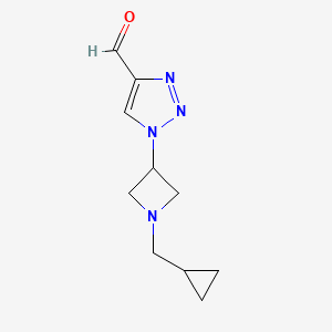 1-(1-(cyclopropylmethyl)azetidin-3-yl)-1H-1,2,3-triazole-4-carbaldehyde