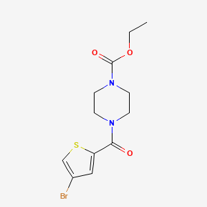 molecular formula C12H15BrN2O3S B14925308 Ethyl 4-[(4-bromothiophen-2-yl)carbonyl]piperazine-1-carboxylate 