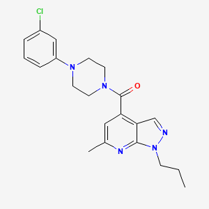 [4-(3-chlorophenyl)piperazin-1-yl](6-methyl-1-propyl-1H-pyrazolo[3,4-b]pyridin-4-yl)methanone