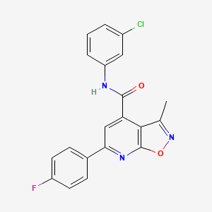 molecular formula C20H13ClFN3O2 B14925324 N-(3-chlorophenyl)-6-(4-fluorophenyl)-3-methyl[1,2]oxazolo[5,4-b]pyridine-4-carboxamide 