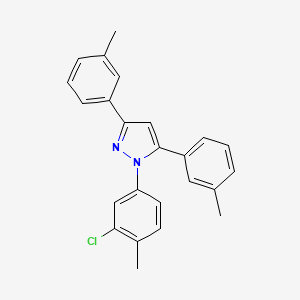 1-(3-chloro-4-methylphenyl)-3,5-bis(3-methylphenyl)-1H-pyrazole