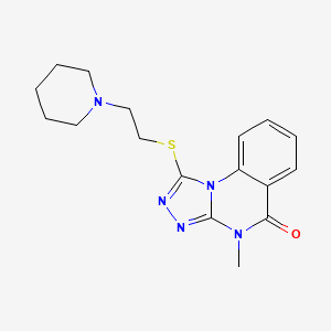 4-methyl-1-{[2-(piperidin-1-yl)ethyl]sulfanyl}[1,2,4]triazolo[4,3-a]quinazolin-5(4H)-one