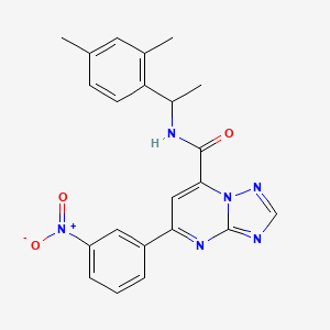 N-[1-(2,4-dimethylphenyl)ethyl]-5-(3-nitrophenyl)[1,2,4]triazolo[1,5-a]pyrimidine-7-carboxamide