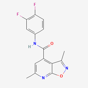 molecular formula C15H11F2N3O2 B14925355 N-(3,4-difluorophenyl)-3,6-dimethyl[1,2]oxazolo[5,4-b]pyridine-4-carboxamide 