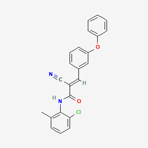 (2E)-N-(2-chloro-6-methylphenyl)-2-cyano-3-(3-phenoxyphenyl)prop-2-enamide