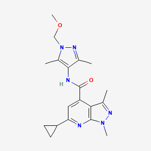 6-cyclopropyl-N-[1-(methoxymethyl)-3,5-dimethyl-1H-pyrazol-4-yl]-1,3-dimethyl-1H-pyrazolo[3,4-b]pyridine-4-carboxamide