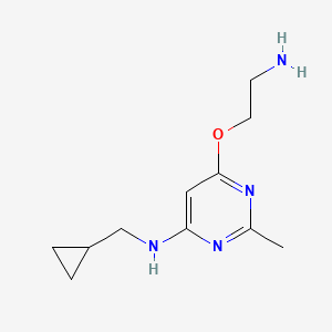 molecular formula C11H18N4O B1492539 6-(2-氨基乙氧基)-N-(环丙基甲基)-2-甲基嘧啶-4-胺 CAS No. 2097972-45-5