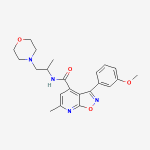 3-(3-methoxyphenyl)-6-methyl-N-[1-(morpholin-4-yl)propan-2-yl][1,2]oxazolo[5,4-b]pyridine-4-carboxamide