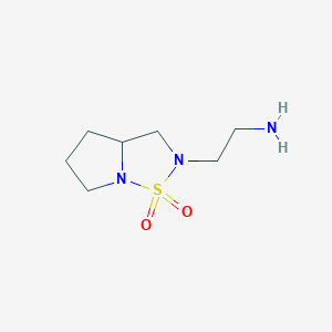 molecular formula C7H15N3O2S B1492543 2-(2-Aminoethyl)hexahydropyrrolo[1,2-b][1,2,5]thiadiazole 1,1-dioxide CAS No. 2092224-24-1
