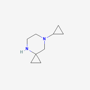 molecular formula C9H16N2 B1492544 7-Cyclopropyl-4,7-diazaspiro[2.5]octane CAS No. 2097958-11-5