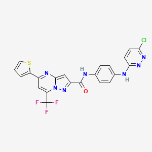 N-{4-[(6-chloropyridazin-3-yl)amino]phenyl}-5-(thiophen-2-yl)-7-(trifluoromethyl)pyrazolo[1,5-a]pyrimidine-2-carboxamide