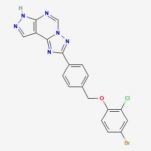 2-{4-[(4-bromo-2-chlorophenoxy)methyl]phenyl}-7H-pyrazolo[4,3-e][1,2,4]triazolo[1,5-c]pyrimidine