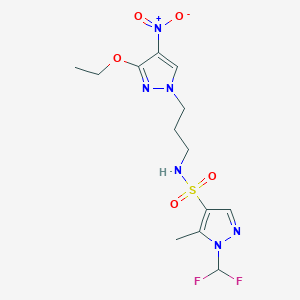 1-(difluoromethyl)-N-[3-(3-ethoxy-4-nitro-1H-pyrazol-1-yl)propyl]-5-methyl-1H-pyrazole-4-sulfonamide