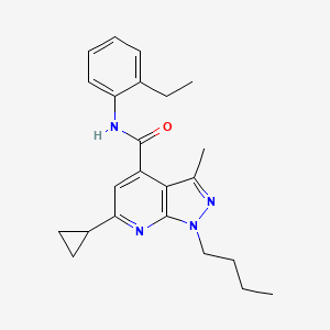 1-butyl-6-cyclopropyl-N-(2-ethylphenyl)-3-methyl-1H-pyrazolo[3,4-b]pyridine-4-carboxamide