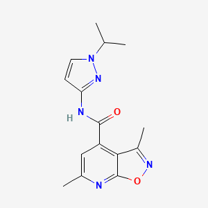 molecular formula C15H17N5O2 B14925507 3,6-dimethyl-N-[1-(propan-2-yl)-1H-pyrazol-3-yl][1,2]oxazolo[5,4-b]pyridine-4-carboxamide 