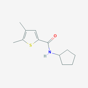 molecular formula C12H17NOS B14925522 N-cyclopentyl-4,5-dimethylthiophene-2-carboxamide 