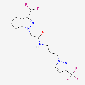 2-[3-(difluoromethyl)-5,6-dihydrocyclopenta[c]pyrazol-1(4H)-yl]-N-{3-[5-methyl-3-(trifluoromethyl)-1H-pyrazol-1-yl]propyl}acetamide