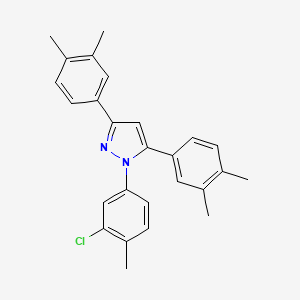 molecular formula C26H25ClN2 B14925540 1-(3-chloro-4-methylphenyl)-3,5-bis(3,4-dimethylphenyl)-1H-pyrazole 