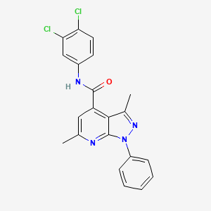 N-(3,4-dichlorophenyl)-3,6-dimethyl-1-phenyl-1H-pyrazolo[3,4-b]pyridine-4-carboxamide