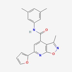 molecular formula C20H17N3O3 B14925568 N-(3,5-dimethylphenyl)-6-(furan-2-yl)-3-methyl[1,2]oxazolo[5,4-b]pyridine-4-carboxamide 