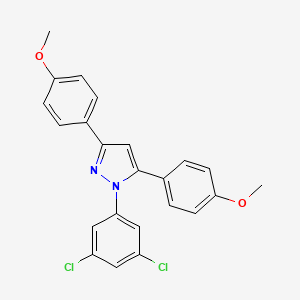 molecular formula C23H18Cl2N2O2 B14925576 1-(3,5-dichlorophenyl)-3,5-bis(4-methoxyphenyl)-1H-pyrazole 