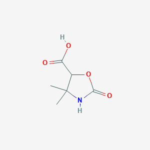 molecular formula C6H9NO4 B1492558 4,4-二甲基-2-氧代噁唑烷-5-羧酸 CAS No. 2091617-57-9