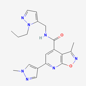 3-methyl-6-(1-methyl-1H-pyrazol-4-yl)-N-[(1-propyl-1H-pyrazol-5-yl)methyl][1,2]oxazolo[5,4-b]pyridine-4-carboxamide