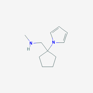 molecular formula C11H18N2 B1492560 1-(1-(1H-pyrrol-1-yl)cyclopentyl)-N-methylmethanamine CAS No. 2090578-16-6