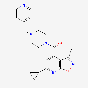 molecular formula C21H23N5O2 B14925609 (6-Cyclopropyl-3-methyl[1,2]oxazolo[5,4-b]pyridin-4-yl)[4-(pyridin-4-ylmethyl)piperazin-1-yl]methanone 