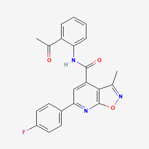 molecular formula C22H16FN3O3 B14925614 N-(2-acetylphenyl)-6-(4-fluorophenyl)-3-methyl[1,2]oxazolo[5,4-b]pyridine-4-carboxamide 