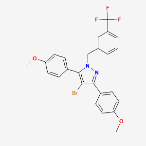 4-bromo-3,5-bis(4-methoxyphenyl)-1-[3-(trifluoromethyl)benzyl]-1H-pyrazole